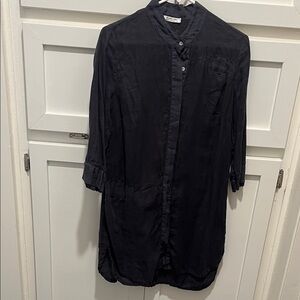 Women’s black banana blue tunic vintage!